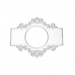 * 14 csipke kör (9x8 cm) DIY Metal 3D vágószerszámok Stencil Scrapbook Album papírkártya Dombornyomó kézműves