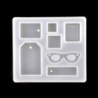 5Pcs / Set Mini (kb. 2,5-3cm) 1 / 7pcs szilikon öntvény DIY készítése penész gyanta kézműves nyaklánc medál ékszerek