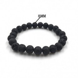 * 35 8mm Férfi természetes láva rock drágakő gyöngy karkötő Buddha fej Charm gyöngyös karkötő
