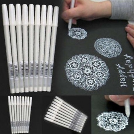 0,8 mm-es gél tintatoll művész archívum finom tipp vázlatos rajzfestés fehér eszköz