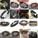 28 * Men&*39 s Vintage fonott bőr csukló karkötő Retro Bangle karszalag mandzsetta ékszerek