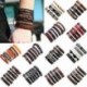 28 * Men&*39 s Vintage fonott bőr csukló karkötő Retro Bangle karszalag mandzsetta ékszerek