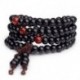* 1 Kék 108 6mm gyöngyök természetes szantálfa buddhista buddha fa ima Mala karkötő Új