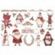 * 4 Santa Claus / Elk / Hóember Karácsonyi Uncut matricák DIY Planner Diary Album Decor