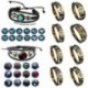 * 2 Szűz 12 Csillagképek Horoszkóp Unisex Pár Bőr Bangle karkötő