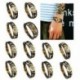 * 2 Szűz 12 Csillagképek Horoszkóp Unisex Pár Bőr Bangle karkötő