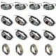 * 2 Szűz 12 Csillagképek Horoszkóp Unisex Pár Bőr Bangle karkötő