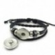 * 2 Szűz 12 Csillagképek Horoszkóp Unisex Pár Bőr Bangle karkötő