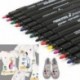 Piros 8Colors Permanent Fabric Paint Marker póló toll DIY Graffiti ruházati cipők számára