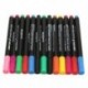 Piros 8Colors Permanent Fabric Paint Marker póló toll DIY Graffiti ruházati cipők számára