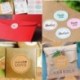 60PCS / 5 lap kézzel készített Új köszönet kézzel készített szeretettel címke tömítés ragasztó matricák Candy