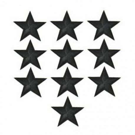 10PCS Black Star DIY hímzett vas varrni a javítás ruhák szövet matrica jelvény ruhák applique