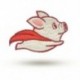 1db Fly Pig (5,5 * 4 cm) DIY hímzett vas varrni a javítás ruhák szövet matrica jelvény ruhák applique