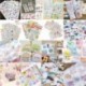 45 db / doboz DIY Naptár Scrapbook Album napló Könyv Decor papír tervező matrica kézműves JP