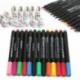 Piros 8Colors Permanent Fabric Paint Marker póló toll ruházat cipőkhez DIY Graffiti