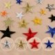 Ezüst 10Pcs / Set Star hímzés varrni vasalat a javítás jelvény ruhák Applique táska szövet