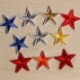Ezüst 10Pcs / Set Star hímzés varrni vasalat a javítás jelvény ruhák Applique táska szövet