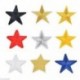 Ezüst 10Pcs / Set Star hímzés varrni vasalat a javítás jelvény ruhák Applique táska szövet