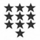 Fekete 10Pcs / Set Star hímzés varrni vasalat a javítás jelvény ruhák Applique táska szövet