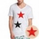 Fekete 10Pcs / Set Star hímzés varrni vasalat a javítás jelvény ruhák Applique táska szövet