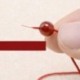 fehér 0,8 mm-es nylon-kábel menetes kínai csomómotor Rattail karkötő fonott sztring 45M