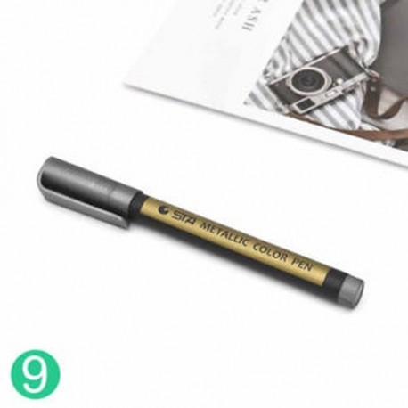 * 9 10 szín metál festékjelző tollak DIY metál fényes csillogás kalligráfia művészet