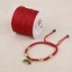 Piros Nylon Cord Thread 0.8mm kínai csomó Macrame Rattail karkötő fonott string 45M