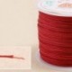 Piros Nylon Cord Thread 0.8mm kínai csomó Macrame Rattail karkötő fonott string 45M