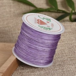 Lila Nylon Cord Thread 0.8mm kínai csomó Macrame Rattail karkötő fonott string 45M