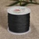 Fekete Nylon Cord Thread 0.8mm kínai csomó Macrame Rattail karkötő fonott string 45M