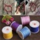 Fekete Nylon Cord Thread 0.8mm kínai csomó Macrame Rattail karkötő fonott string 45M