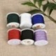 Fekete Nylon Cord Thread 0.8mm kínai csomó Macrame Rattail karkötő fonott string 45M