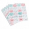 Ezüst Lot 120Pcs / 5 lap Ovális " Köszönöm"  ragasztó tömítés matrica címke boríték dekoráció