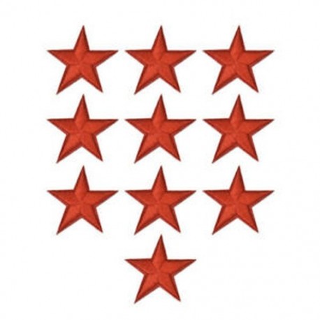 10PCS Red Star Hímzett varrott vas A javítások jelvénye szövet táska ruházat Alkalmazott kézműves transzfer