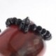 Bájos népszerű fekete spártai sisak természetes kő állítható Macrame karkötők