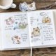 45Pcs / Set macska papír matricák DIY napló dekoráció Scrapbooking matricák dekoráció