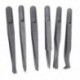 6pcs / készlet fekete precíziós tweezerPlastic Anti Static Tool Kit mérete 1/2/3/5/6/8