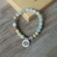 Amazonit Buddha Unisex matt Amazonite kő OM Lotus Buddha jóga karkötő Chakra Mala gyöngyök