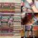 10x barátság kézzel készített karkötő szövött kötél Boho húr hippi hímzés ékszerek