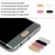 Fekete Lot Home gomb Védő matrica tok Bőr fém Samsung Galaxy S6 S7 Edge