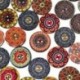 50db / tétel 2 lyuk vegyes virág fa gomb varrás Scrapbooking DIY kézműves ajándék