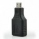 USB 2.0 nő a Micro USB B-hez 5 érintkezős férfi dugó OTG adapter átalakító fekete