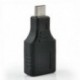USB 2.0 nő a Micro USB B-hez 5 érintkezős férfi dugó OTG adapter átalakító fekete