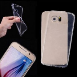 Puha TPU átlátszó ultra vékony hátsó tok borító bőr Samsung Galaxy S6 Edge számára