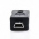 Fekete mikro USB-női Mini USB-es férfi töltő átalakító adapter adapter