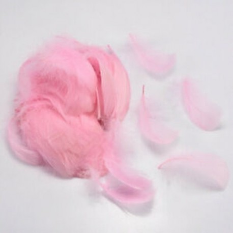 Rózsaszín 100PCS természetes liba tollak 8-12 cm hattyú Plume DIY karnevál dekoráció kézműves tétel