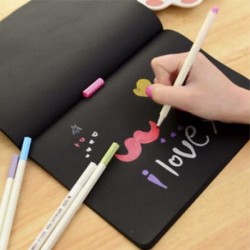 DIY fekete papír vázlatos könyvnapló rajzfestészethez Graffiti   puha borító Új