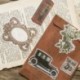 *E 60db / szett DIY Vintage autógyáras matricák Kawaii írószeres matricák
