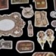 *B 60db Vintage Autó Növényi Matricák Kawaii Irodaszer DIY Scrapbooking Matrica készlet