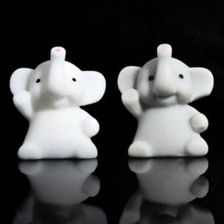 1PCS fehér elefánt Soft Squishy Slow Rising Charm Squeeze Kid Toys stresszcsökkentő szórakoztató játékgyűjtemény
